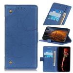 For Alcatel 1B 2020 /Alcatel 1A 2020 Copper Buckle Retro Crazy Horse Texture Horizontal Flip Leather Case with Holder & Card Slots & Wallet(Blue)