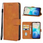 For vivo Y32 Leather Phone Case(Brown)