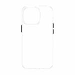 For iPhone 14 Plus Transparent PC Metal Button Phone Case (Transparent)
