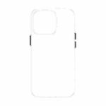 For iPhone 13 Pro Max Transparent PC Metal Button Phone Case (Transparent)