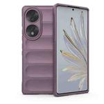 For Honor 70 5G Magic Shield TPU + Flannel Phone Case(Purple)