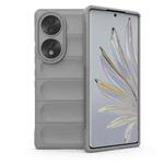 For Honor 70 5G Magic Shield TPU + Flannel Phone Case(Grey)