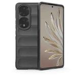 For Honor 70 Pro 5G Magic Shield TPU + Flannel Phone Case(Dark Grey)