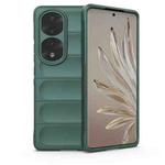For Honor 70 Pro 5G Magic Shield TPU + Flannel Phone Case(Dark Green)