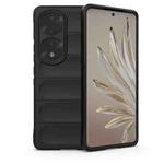 For Honor 70 Pro 5G Magic Shield TPU + Flannel Phone Case(Black)