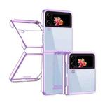 For Samsung Galaxy Z Flip4 Electroplating Transparent Phone Case(Purple)