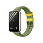 For Xiaomi Mi Band 7 Pro Original Xiaomi Silicone Leather Texture Watch Band(Green)
