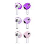 3 Pairs Earphone Silicone Earmuffs For AirPods 3(Dark Purple+Light Purple+Pink)