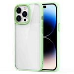 For iPhone 14 Pro Ming Shield Hybrid Frosted Transparent Phone Case(Light Green)