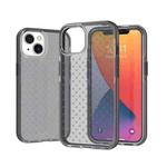 For iPhone 14 Plus Grid Pattern Two-color TPU Phone Case (Black)