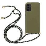 For Samsung Galaxy A13 Wheat Straw Material + TPU Protective Case with Lanyard(Army Green)