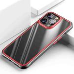 For iPhone 14 Pro TPU + Clear PC Four-corner All-inclusive Phone Case(Red)