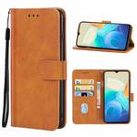 For vivo Y77 Leather Phone Case(Brown)