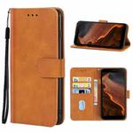For Doogee S61/S61 Pro Leather Phone Case(Brown)