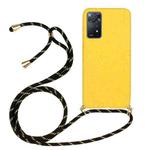 For Xiaomi Redmi Note 11 Pro International Edition Wheat Straw Material + TPU Protective Case with Lanyard(Yellow)