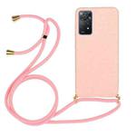 For Xiaomi Redmi Note 11 Pro International Edition Wheat Straw Material + TPU Protective Case with Lanyard(Pink)