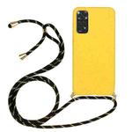 For Xiaomi Redmi Note 11 International Edition Wheat Straw Material + TPU Protective Case with Lanyard(Yellow)