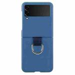 For Samsung Galaxy Z Flip3 5G Macaron Color Silicone Soft Phone Case(Blue)