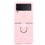 For Samsung Galaxy Z Flip3 5G Macaron Color Silicone Soft Phone Case(Pink)