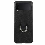 For Samsung Galaxy Z Flip3 5G Leather Shockproof Phone Case(Black)