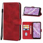 For Nokia C10 Leather Phone Case(Red)