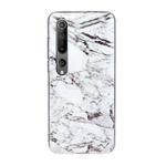 For Xiaomi Mi 10 Marble Pattern Soft TPU Protective Case(White)