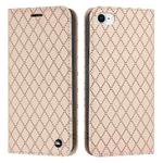 For iPhone SE 2022 / SE 2020 / 8 / 7 S11 RFID Diamond Lattice Flip Leather Phone Case(Light Pink)