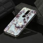 For Nokia 7.1 Marble Pattern Soft TPU Protective Case(Gray)