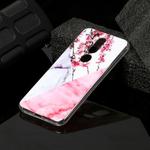 For Nokia 7.1 Marble Pattern Soft TPU Protective Case(Plum Blossom)