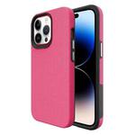 For iPhone 14 Pro Triangle Armor Texture Phone Case(Pink)