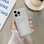 For iPhone 14 Pro Max Transparent Card Slot Shockproof TPU Phone Case