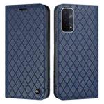 For OPPO A54 5G / A74 5G / A93 5G S11 RFID Diamond Lattice Flip Leather Phone Case(Blue)