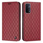 For OPPO A54 5G / A74 5G / A93 5G S11 RFID Diamond Lattice Flip Leather Phone Case(Red)