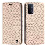 For OPPO A54 5G / A74 5G / A93 5G S11 RFID Diamond Lattice Flip Leather Phone Case(Light Pink)