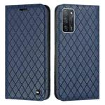 For OPPO A55 5G / A16 S11 RFID Diamond Lattice Flip Leather Phone Case(Blue)