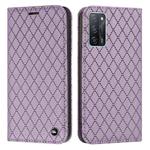 For OPPO A55 5G / A16 S11 RFID Diamond Lattice Flip Leather Phone Case(Purple)