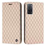 For OPPO A55 5G / A16 S11 RFID Diamond Lattice Flip Leather Phone Case(Light Pink)