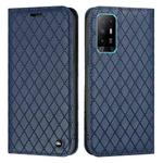 For OPPO A94 4G / A94 5G / A95 5G S11 RFID Diamond Lattice Flip Leather Phone Case(Blue)