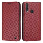 For vivo Y12 / Y15 / Y17 / Y11 S11 RFID Diamond Lattice Flip Leather Phone Case(Red)