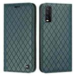 For vivo Y20 / Y20i / Y20s / Y12a S11 RFID Diamond Lattice Flip Leather Phone Case(Green)