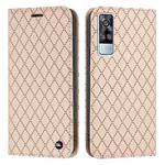For vivo Y51s / Y51a / Y51 2020 S11 RFID Diamond Lattice Flip Leather Phone Case(Light Pink)