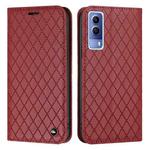 For vivo Y72 5G / Y53s / Y52 5G S11 RFID Diamond Lattice Flip Leather Phone Case(Red)
