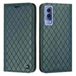 For vivo Y72 5G / Y53s / Y52 5G S11 RFID Diamond Lattice Flip Leather Phone Case(Green)