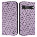 For Google Pixel 7 Pro S11 RFID Diamond Lattice Flip Leather Phone Case(Purple)