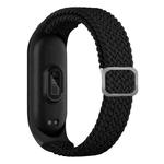 For Xiaomi Mi Band 7 Adjustable Nylon Braided Elasticity Watch Band(Black)