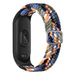 For Xiaomi Mi Band 7 Adjustable Nylon Braided Elasticity Watch Band(Colorful Denim)