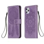 For iPhone 11 Pro Max Dream Catcher Printing Horizontal Flip Leather Case with Holder & Card Slots & Wallet & Lanyard(Purple)