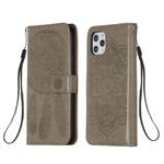 For iPhone 11 Pro Max Dream Catcher Printing Horizontal Flip Leather Case with Holder & Card Slots & Wallet & Lanyard(Grey)