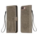 For iPhone 6 Plus / 6s Plus Dream Catcher Printing Horizontal Flip Leather Case with Holder & Card Slots & Wallet & Lanyard(Grey)