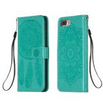 For iPhone 8 Plus / 7 Plus Dream Catcher Printing Horizontal Flip Leather Case with Holder & Card Slots & Wallet & Lanyard(Green)
